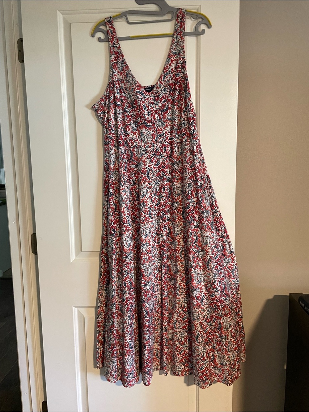 American Living Red, White & Blue Printed Maxi Dress